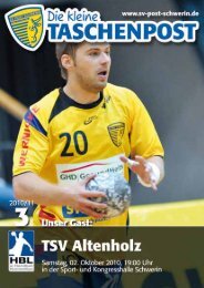 auch als PDF-Datei - SV Post Schwerin - Handball-Bundesliga