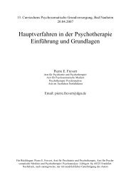 Hauptverfahren in der Psychotherapie Einführung und Grundlagen