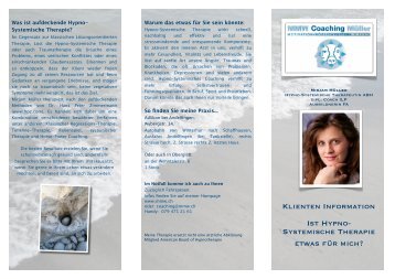 Flyer Coaching - MMW Consulting Müller