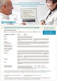 Registrieren Sie sich jetzt für Ihren kostenfreien Zugang! - HausMed