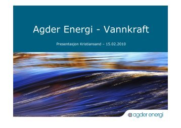 Agder Energi - Vannkraft - Agdereierne