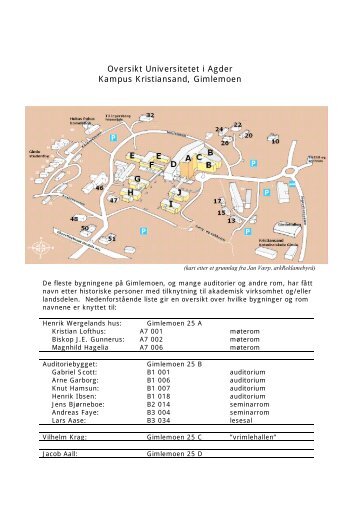 Oversikt Universitetet i Agder: Kampus Kristiansand, Gimlemoen