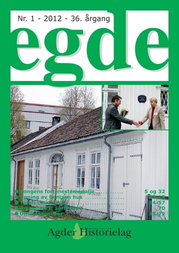 EGDE nr 1 - 2012 - Agder Historielag