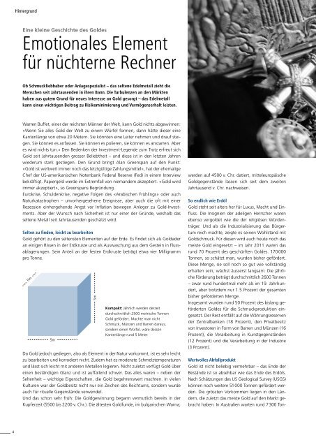 Aktuelle Informationen der LGT Bank (Schweiz) AG Ausgabe April 2012