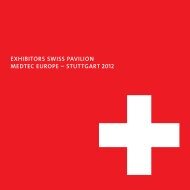 Download the exhibitor booklet 2012 - Medtech Switzerland