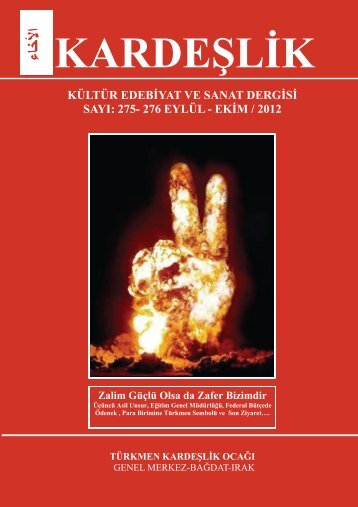 k ardeşli̇k kültür edebi̇yat ve sanat dergi̇si̇ sayi: 275- 276 eylül