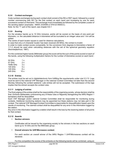 IARU Region 1 VHF Managers Handbook - UBA