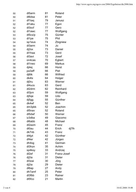 Klasse 1 QRP 30 Abrechnungen * original QRP-TX Platz Call ...