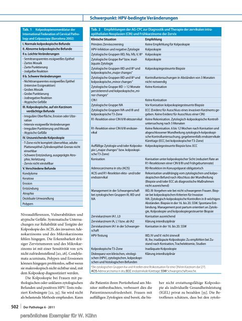 Der Pathologe - Arbeitsgemeinschaft Zervixpathologie und ...