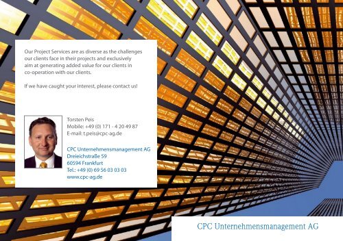 Project Management Services - CPC Unternehmensmanagement AG
