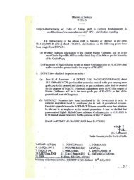 Subject:-Restructuring of Cadre of Artisan staff in Defence ...