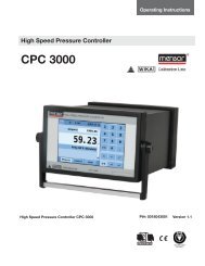 CPC 3000 High Speed Pressure Controller - CALIBRATION ONLINE