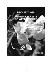 Proceedings - Western Society of Weed Science
