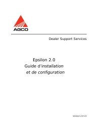 Epsilon 2.0 Guide d'installation et de configuration - AGCO
