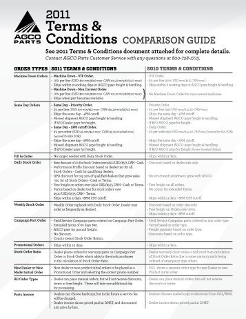 comparison guide - AGCO