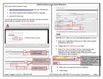 Manage Open Returns - AGCO