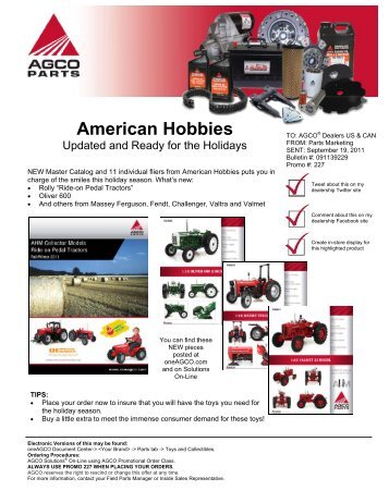 UP_091139229 American Hobbies Updated and Ready for ... - AGCO