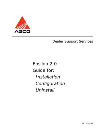 Epsilon 2.0 Guide for: Installation Configuration ... - Home - AGCO