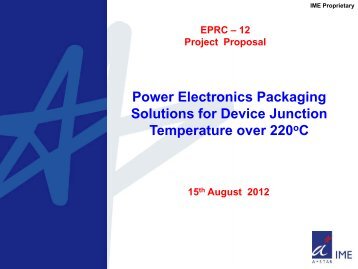 Power Electronics Packaging Solutions for Device Junction ...