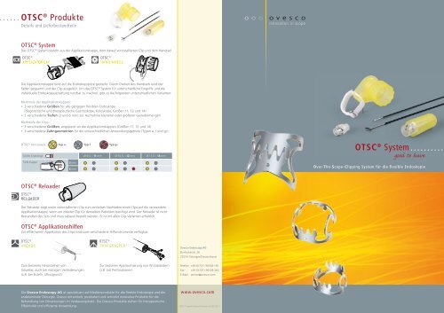 OTSC® Produkte OTSC® System - Ovesco Endoscopy AG