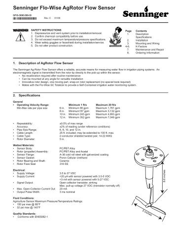 Ag Rotor Installation Manual - Senninger Irrigation