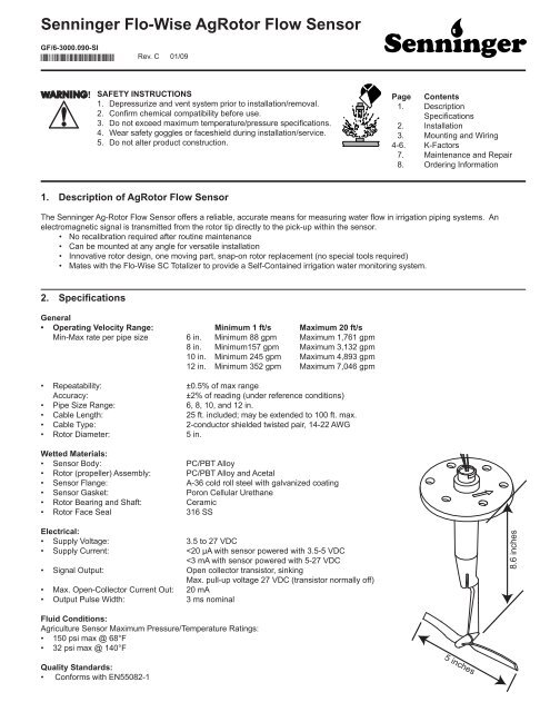 Ag Rotor Installation Manual - Senninger Irrigation