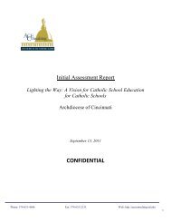 Assessment Report - Archdiocese of Cincinnati