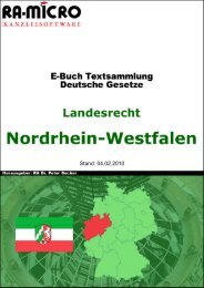 Bauordnung für das Land Nordrhein- Westfalen - ra-micro aktuelle ...