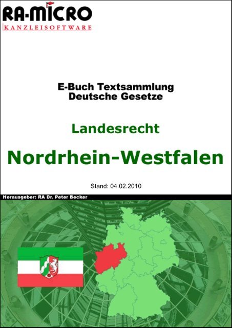 Bauordnung für das Land Nordrhein Westfalen ramicro aktuelle