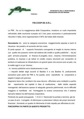 FIN.COOP.RA S.R.L. - Associazione Generale Cooperative Italiane