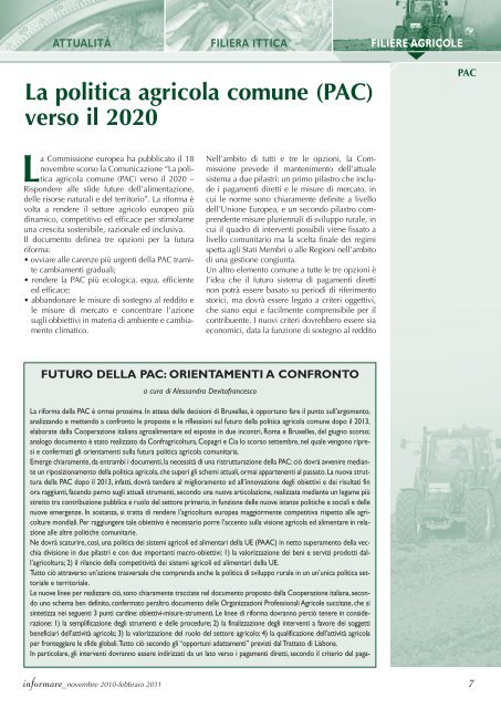 editoriale ricordo attualità filiera ittica filiere agricole - Agci-Agrital