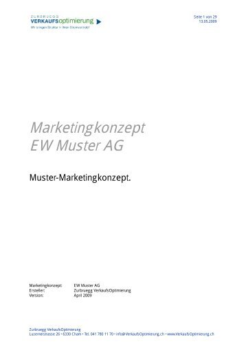 Marketingkonzept EW Muster AG - VerkaufsOptimierung...