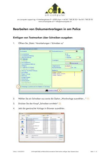 Brief om mit Logo schwarz - OM Computer Support AG, Software ...