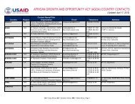 AGCI AGOA contacts - US Agency for International Development ...