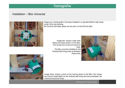 Ibox Installation Examples 2017 Hansgrohe Ibox Installation Examples 2017 Hansgrohe