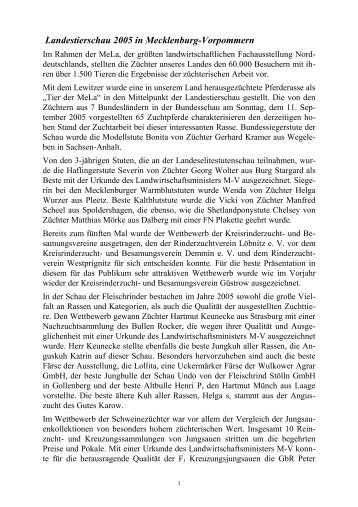 Landestierschau 2005 in Mecklenburg-Vorpommern - LALLF