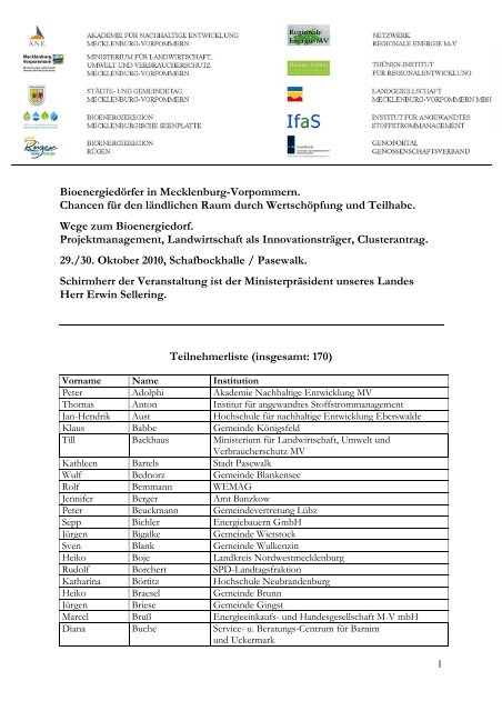 Wege zum Bioenergiedorf. Projektmanagement, Landwirtschaft als ...