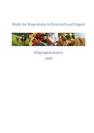Zielgruppenanalyse Markt der Bioprodukte in Österreich und Ungarn
