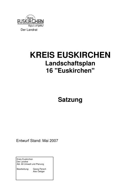 Landschaftsplan 16 Kreis Euskirchen
