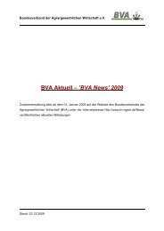 BVA News - Bundesverband der Agrargewerblichen Wirtschaft e.V.