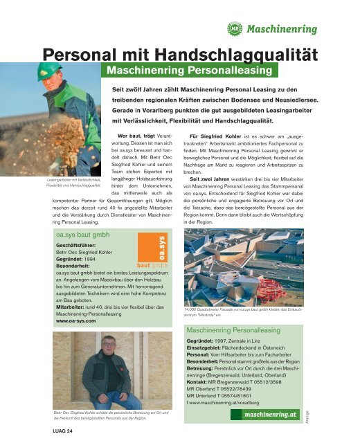 Luag 2010 Ausgabe 2 - Ländle-Metzg Klopfer