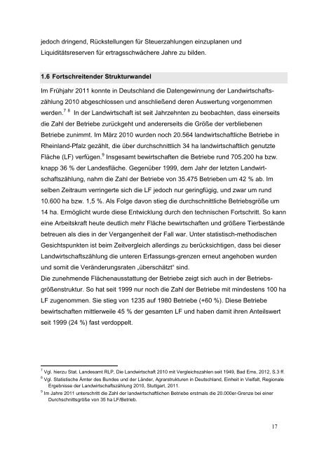 Agrarbericht Innenteil - Ministerium für Umwelt, Landwirtschaft ...