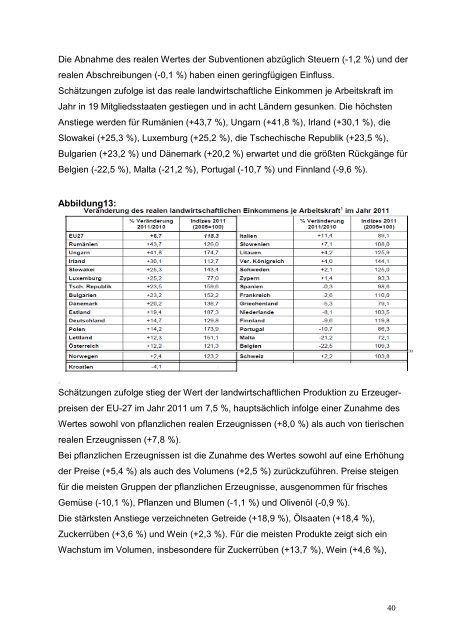 Agrarbericht Innenteil - Ministerium für Umwelt, Landwirtschaft ...