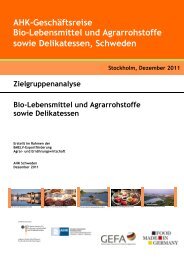 AHK-Geschäftsreise Bio-Lebensmittel und Agrarrohstoffe ... - AHKs