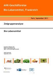 Bio-Lebensmittel Frankreich 2011 - AHKs