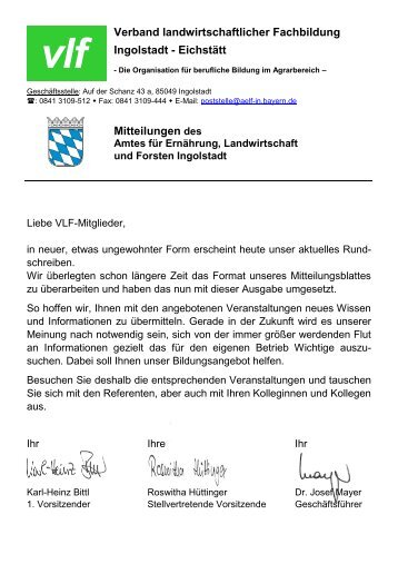 vlf. - Amt für Ernährung, Landwirtschaft und Forsten Ingolstadt - Bayern