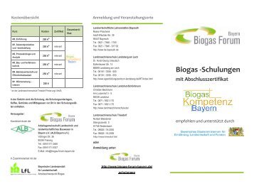 Biogas - Amt für Ernährung, Landwirtschaft und Forsten Münchberg ...