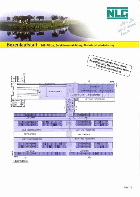 Boxenlaufstall 349 Plätze, Selektionseinrichtung ...