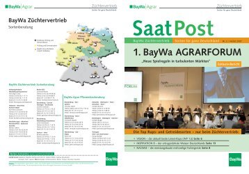 1. BayWa AGRARFoRuM Die Top Raps- und Getreidesorten