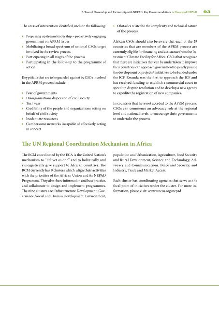 A Decade of NEPAD - Economic Commission for Africa - uneca